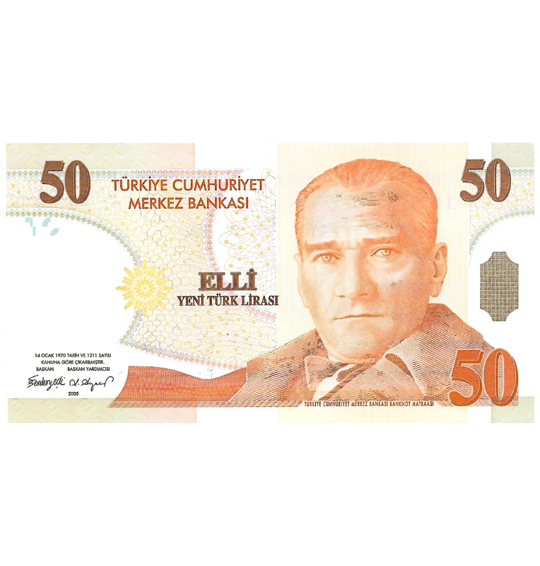 Turquía 50 New Lira 2005 Pick 220